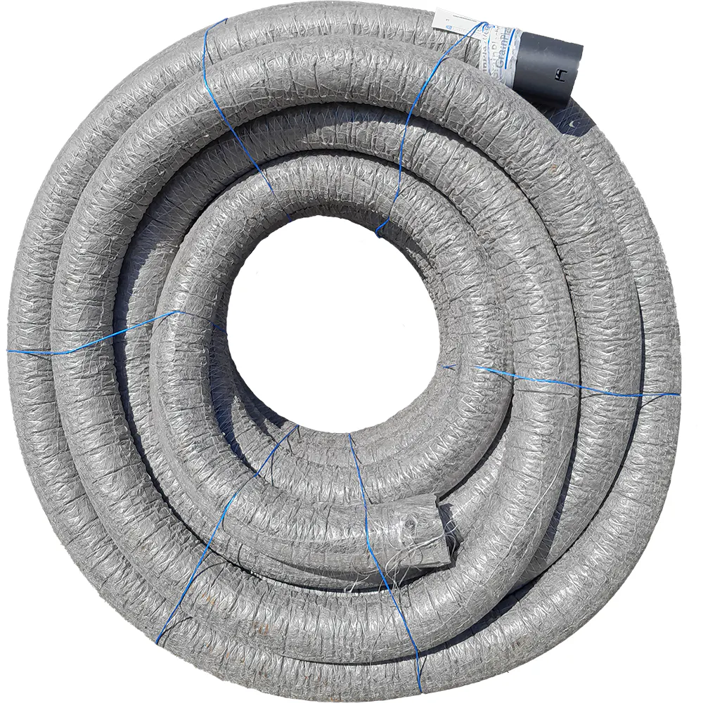 125 mm sort PE drænrør m/Typar, 50 m