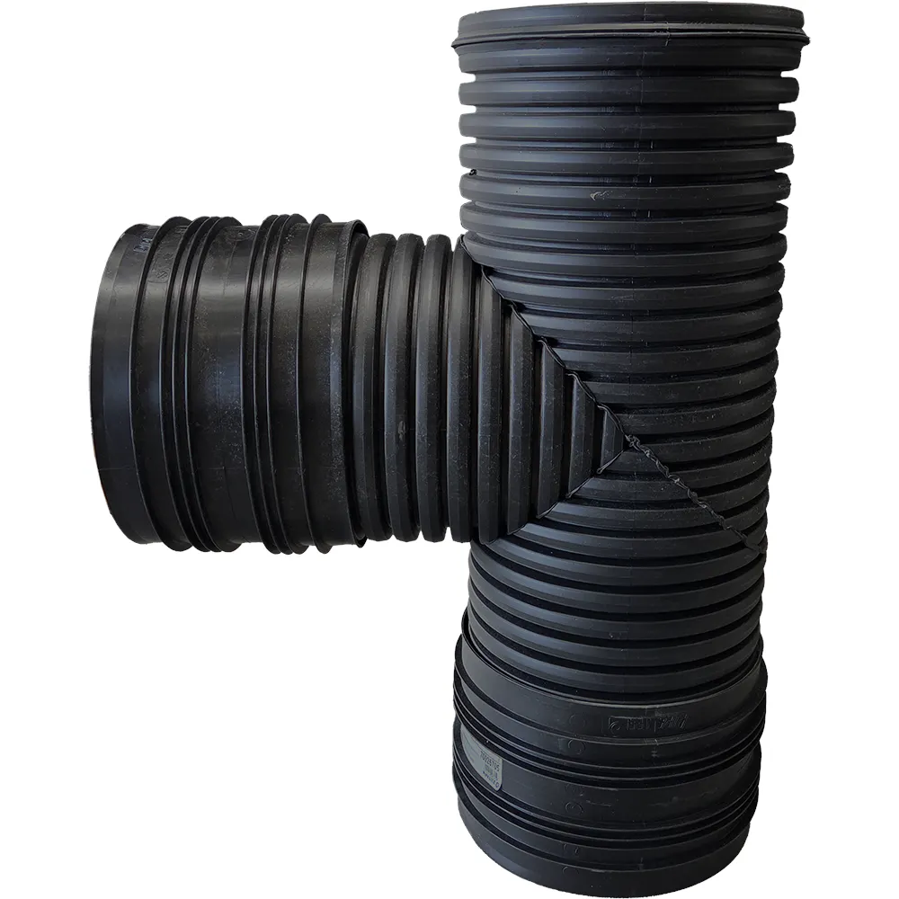 DN 200 (200x232) PE DV Infra rør, SN8 3m m/mf+gi.ring, sort